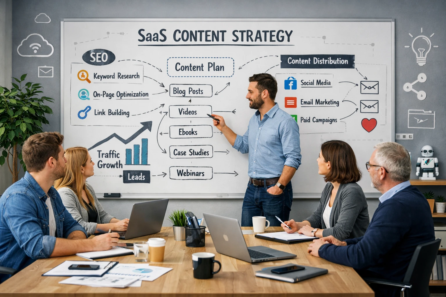 نقشه راه عملیاتی استراتژی بازاریابی محتوا برای شرکتهای SaaS: از تولید تا توزیع محتوا